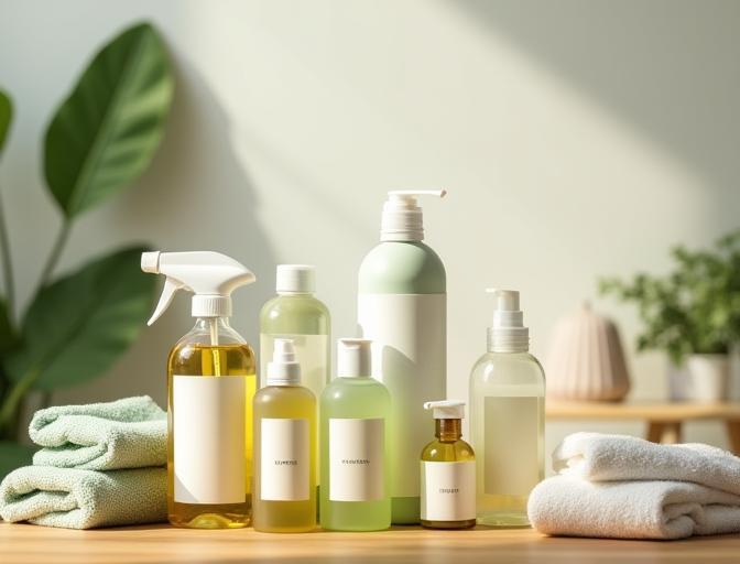 Produits de nettoyage écologiques utilisés par l’équipe Éclat Propre à Lyon